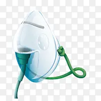 蓝色氧气面罩
