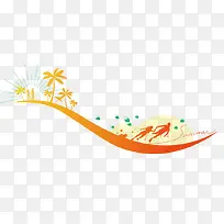 潮流渐变夏天