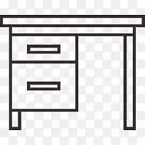 简笔画游戏桌子抽屉