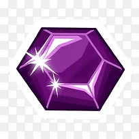 六角形紫钻石