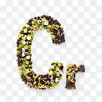 绿豆花椒字母装饰化学元素