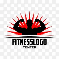 健身男人背影logo
