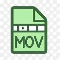 简约视频MOV图标矢量图标免抠图