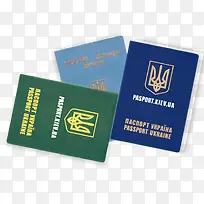 彩色乌克兰护照本素材