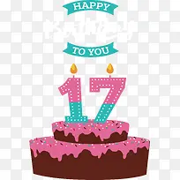 17岁生日蛋糕