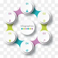 矢量创意设计圆形排列分布图