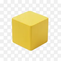 立方体 黄色 木制