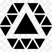 多个三角形内六角图标