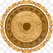 中国古代黄铜装饰圆盘