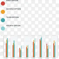矢量创意设计数据统计柱形图
