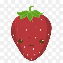 有闪亮眼睛的微笑的草莓