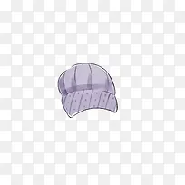 浅紫色帽子衣服女装彩绘水墨