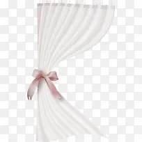 粉色白色帘子