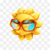 金色夏季太阳矢量图