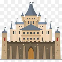 褐色卡通城堡