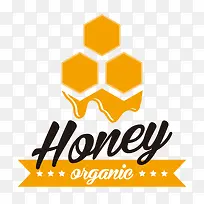 蜂蜜创意标签矢量