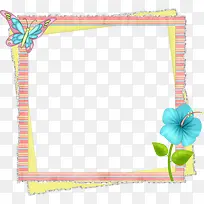蝴蝶纸质边框相框