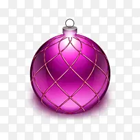 紫红色的圣诞装饰球