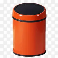 橙色不锈钢智能感应垃圾桶