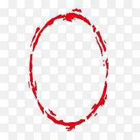 红色椭圆中式边框