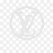 白色圆形经典时尚LV标志