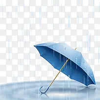 雨中雨伞插画矢量