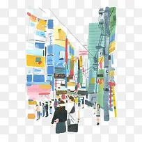 手绘城市