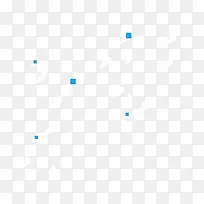矢量抽象白色曲线与白蓝方块组合