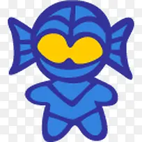 外星人Atlantah蓝色SD奥特曼怪兽