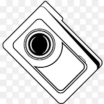 黑白相机文件夹图标设计
