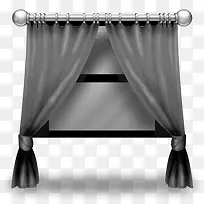 灰色窗帘窗帘窗帘图标