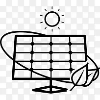 生态的太阳能面板工具图标