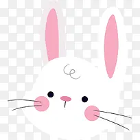 复活节白色兔子头像