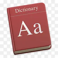 红色卡通手绘字典dictionary