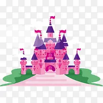 矢量图魔法公主城堡