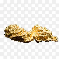 黄色金矿石