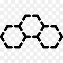 六角形分子图标