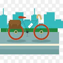 公路自行车插画