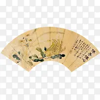佛手佛心佛手瓜扇子画