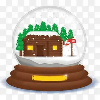 美丽的小木屋圣诞水晶球
