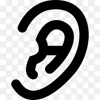 人类耳朵的形状图标