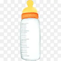 水彩清新简约婴儿奶瓶