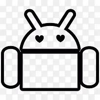 Android的心脏形状的眼睛图标