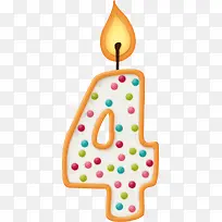 4字生日蜡烛