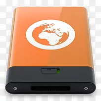 橙色服务器W图标