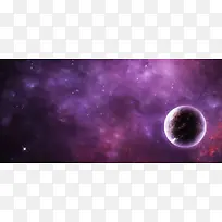 紫色大气星空宇宙