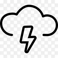 电风暴概述天气标志图标