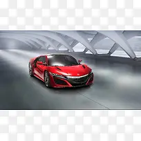 高科技炫酷的红色跑车高清壁纸
