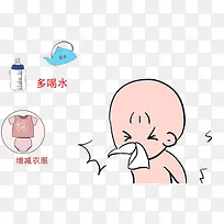 宝宝感冒多喝开水