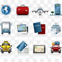 交通工具及旅游类图标